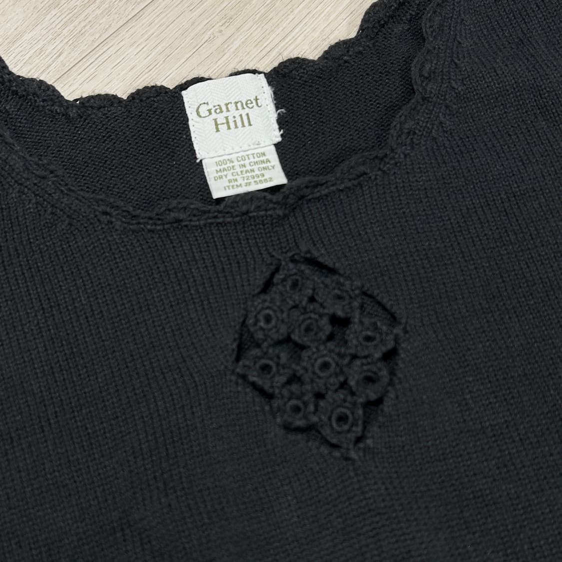 Garnet Hill 레이스 니트 슬리브리스 상품이미지1