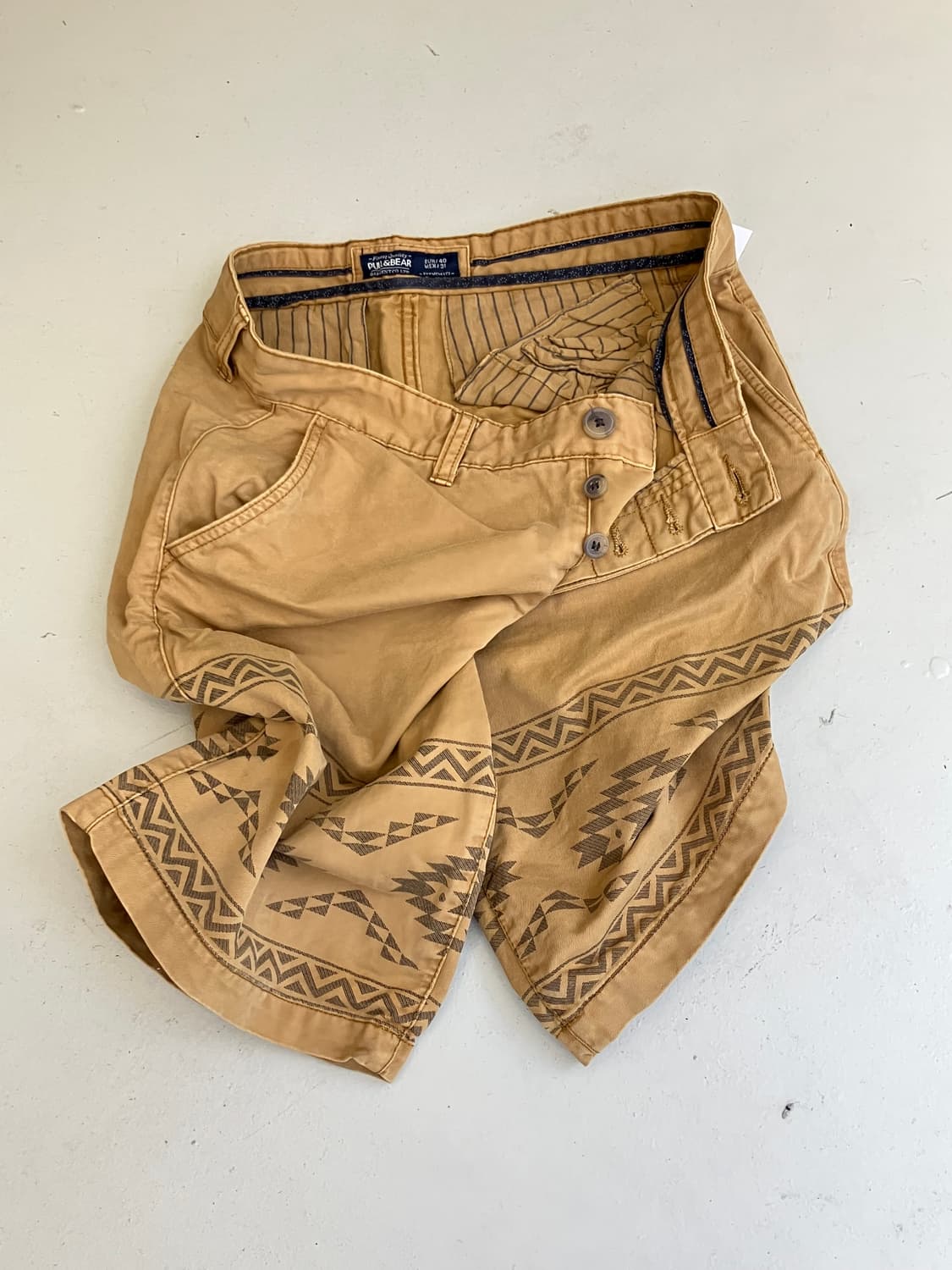 Pull&Bear 에스닉 패턴 치노 쇼츠 팬츠 32 상품이미지5