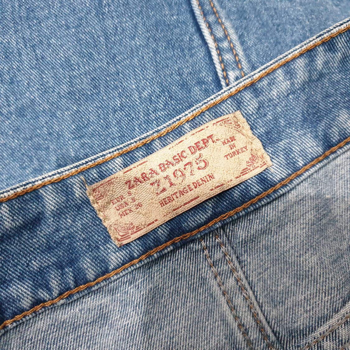 자라 여성 데님 스커트 미디 청치마 S 상품이미지4