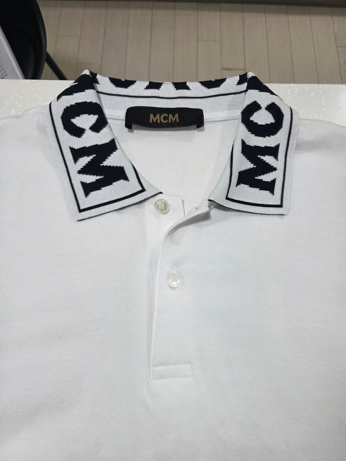 MCM 자카드 로고 카라 반팔 상품이미지3