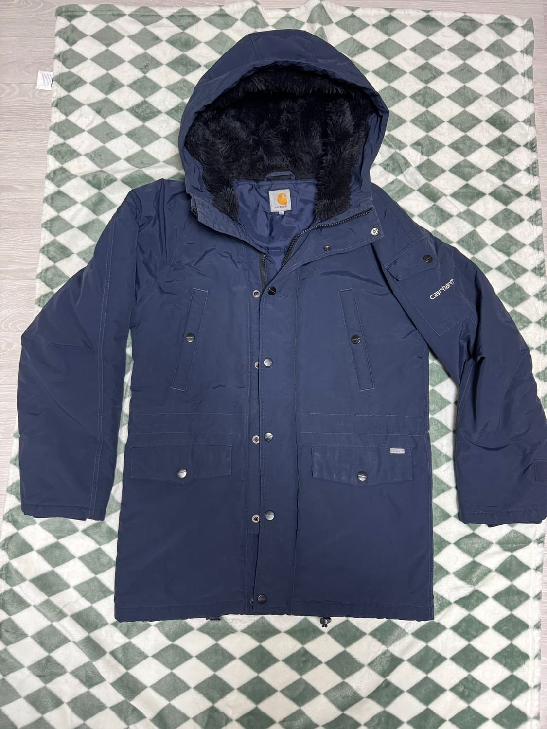 칼하트 네이비 패딩 M 상품이미지1