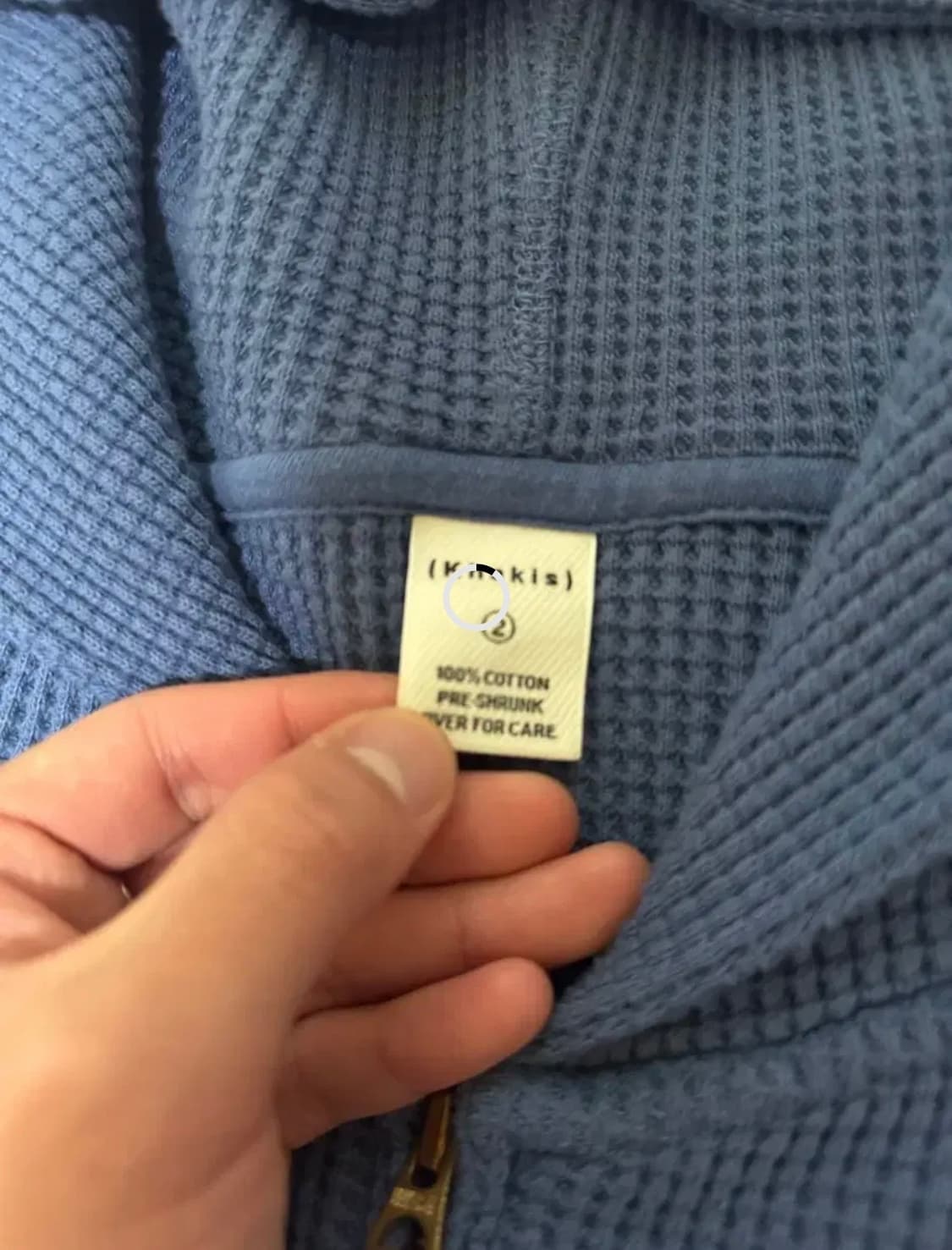 카키스 Faded Waffle Full Zip Hoodie Light 상품이미지2