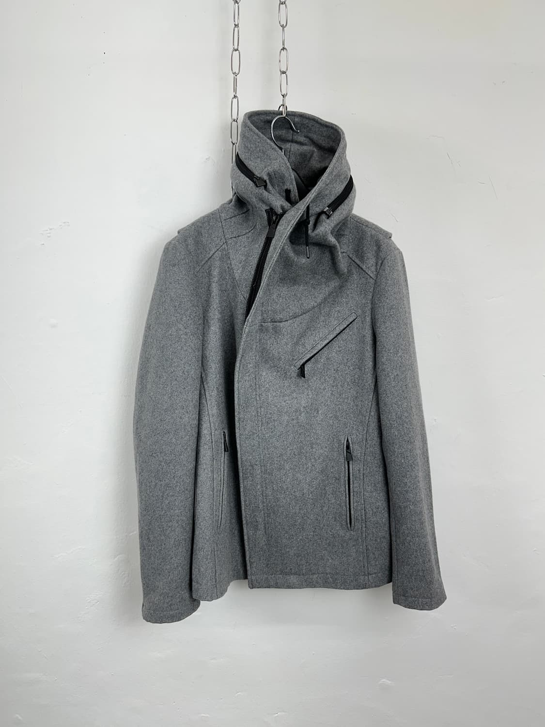 Asymmetric Zip Hooded Jacket 상품이미지7