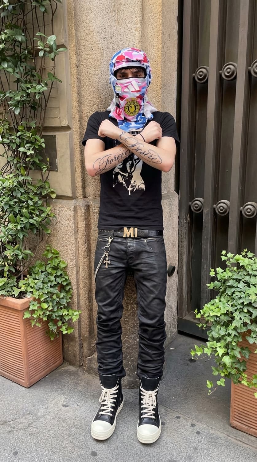 Forcesunseen 베이프 아디다스  커스텀 바라클라바 상품이미지3