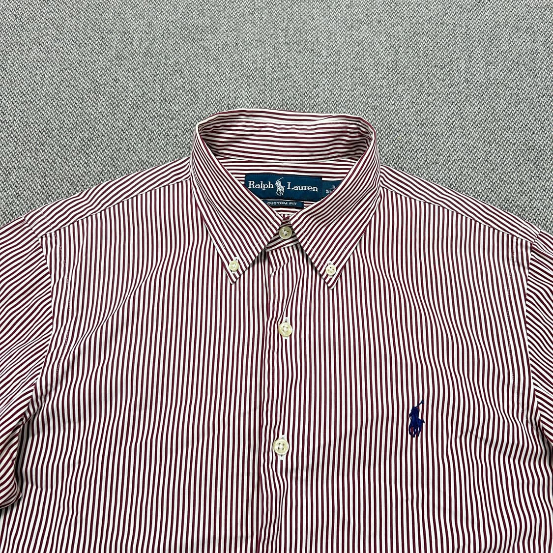 폴로 커스텀핏 스트라이프 셔츠(S) 상품이미지5