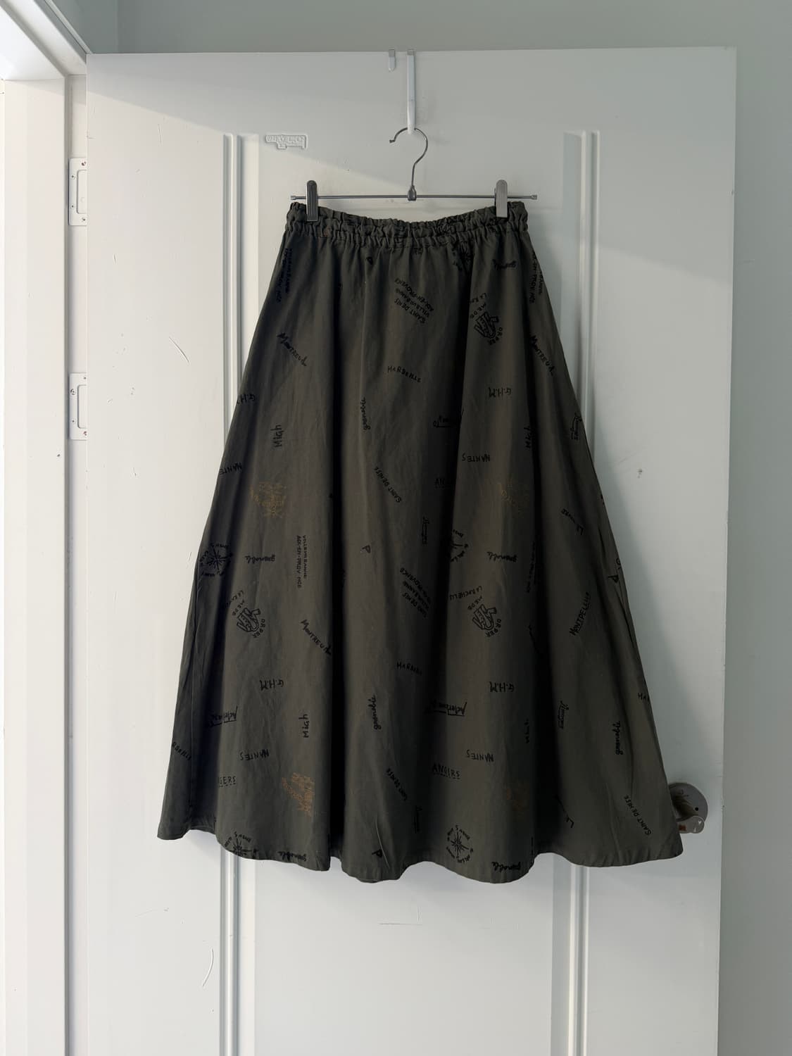 일본빈티지 폴포 카키 레터링 롱스터트 상품이미지9