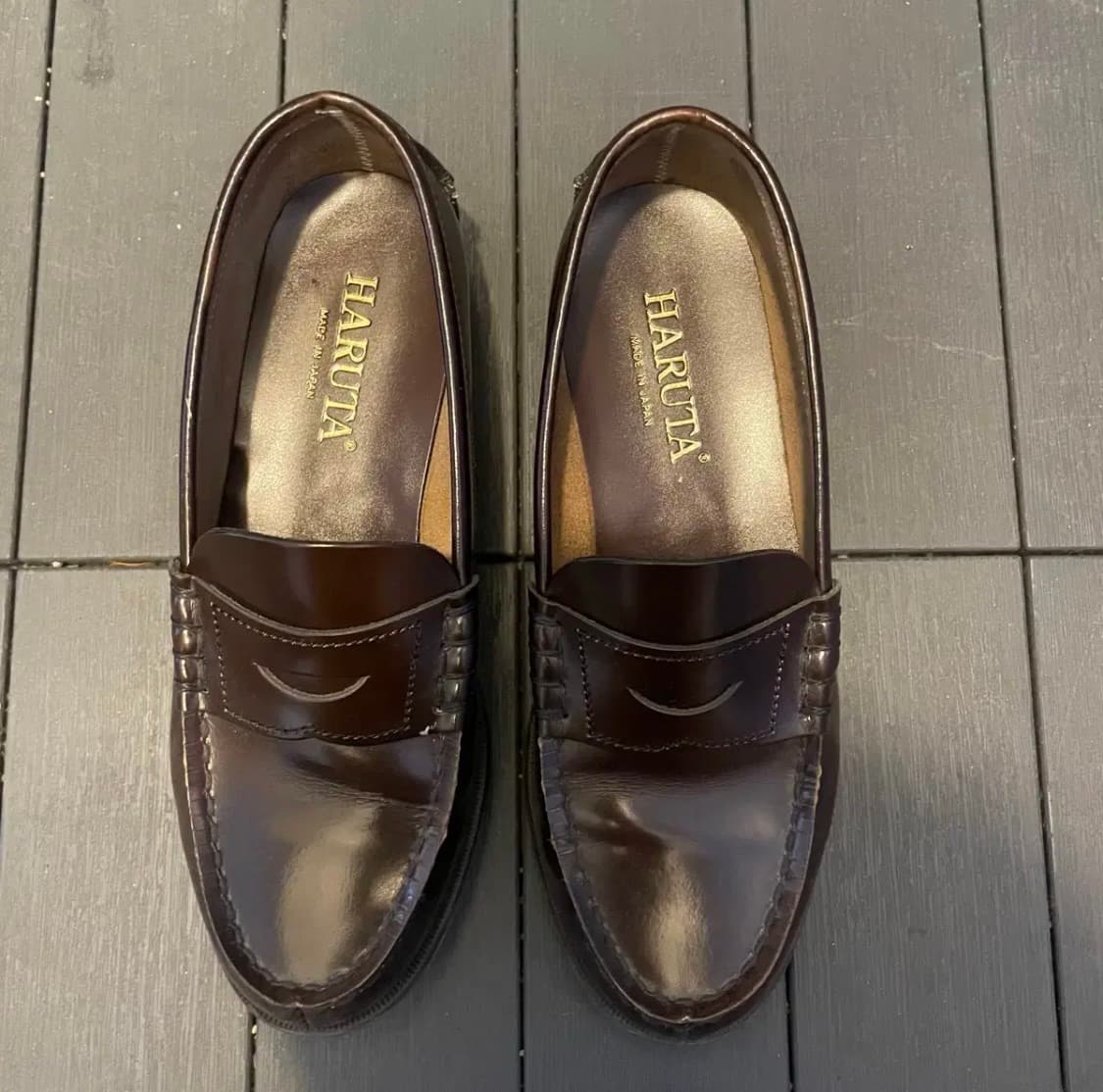 하루타 여성용 소가죽 페니로퍼 브라운 230 상품이미지2