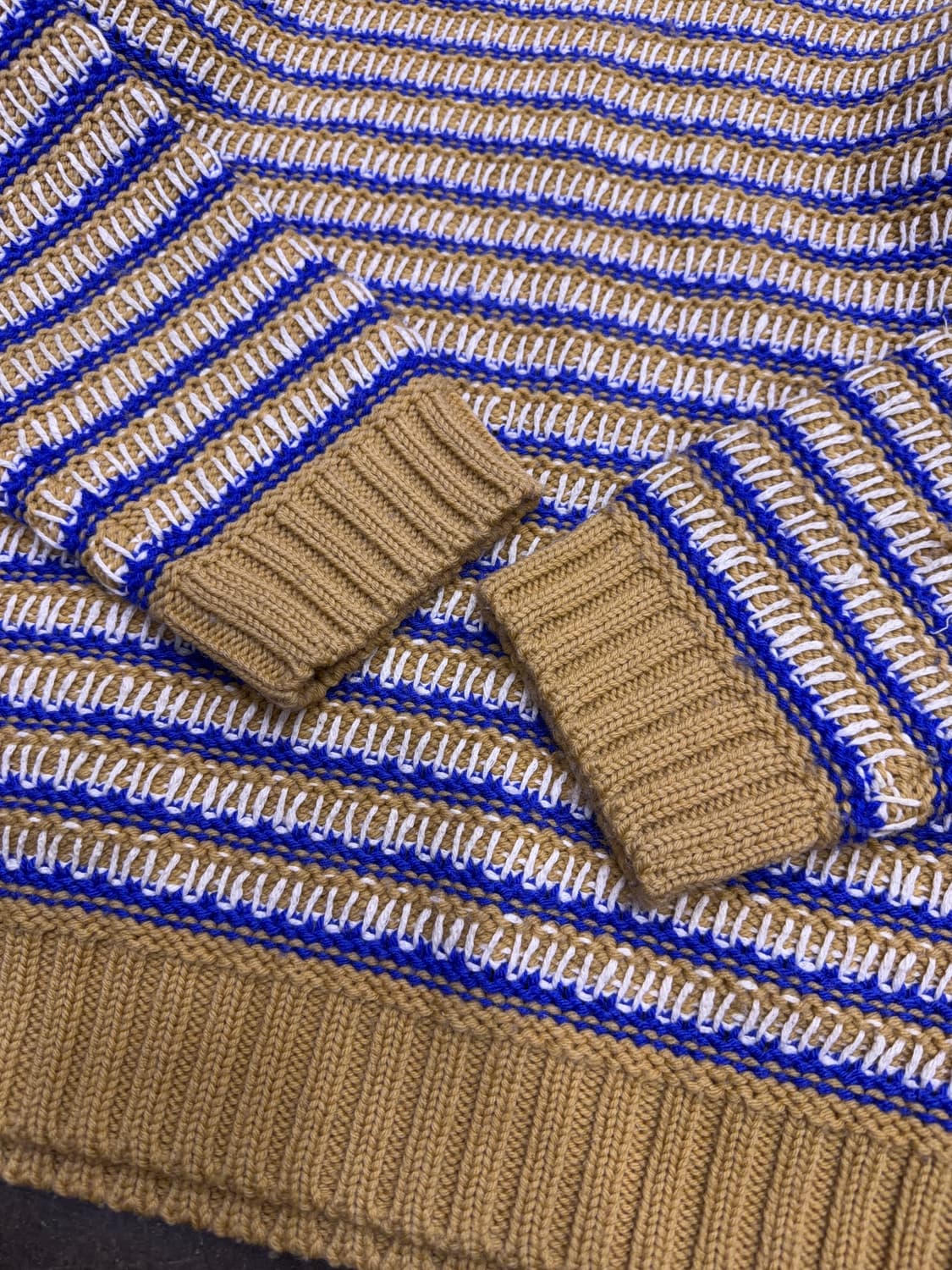 자라 컬러 배색 케이블 니트 스웨터 L 상품이미지5