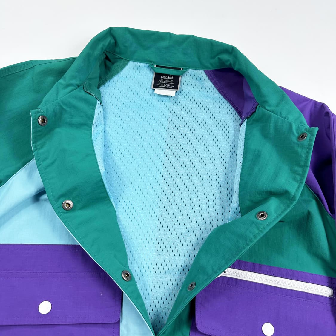 챔피온 어센틱 퍼플 배색 코치자켓 (M) 상품이미지4