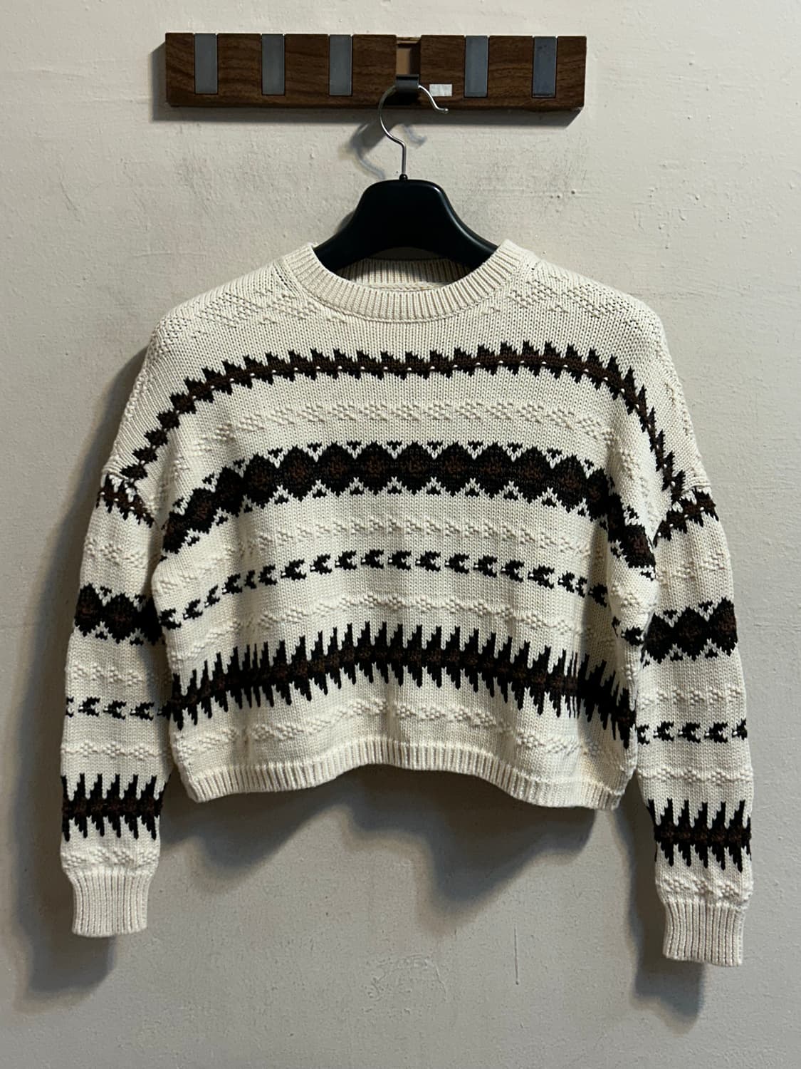 폴로 랄프로렌 패턴 크롭 니트 스웨터 상품이미지1