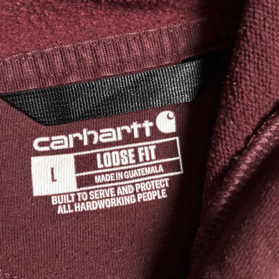 칼하트 버건디 후드티 상품이미지5