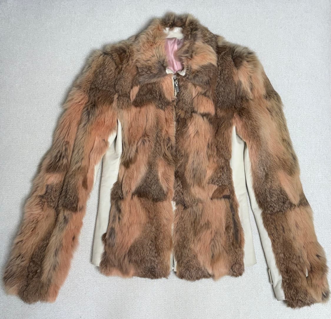 rabbit fur leather jacket 상품이미지5