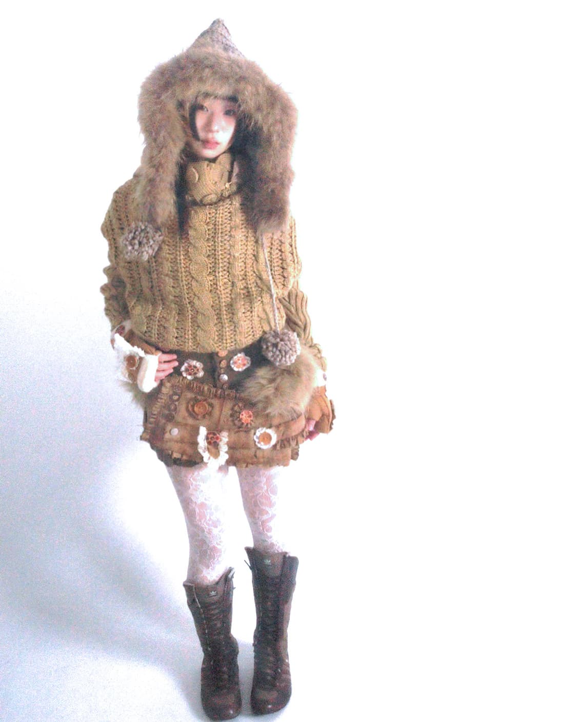 Custom🐾)Flower/lace thick belted skirt 상품이미지8