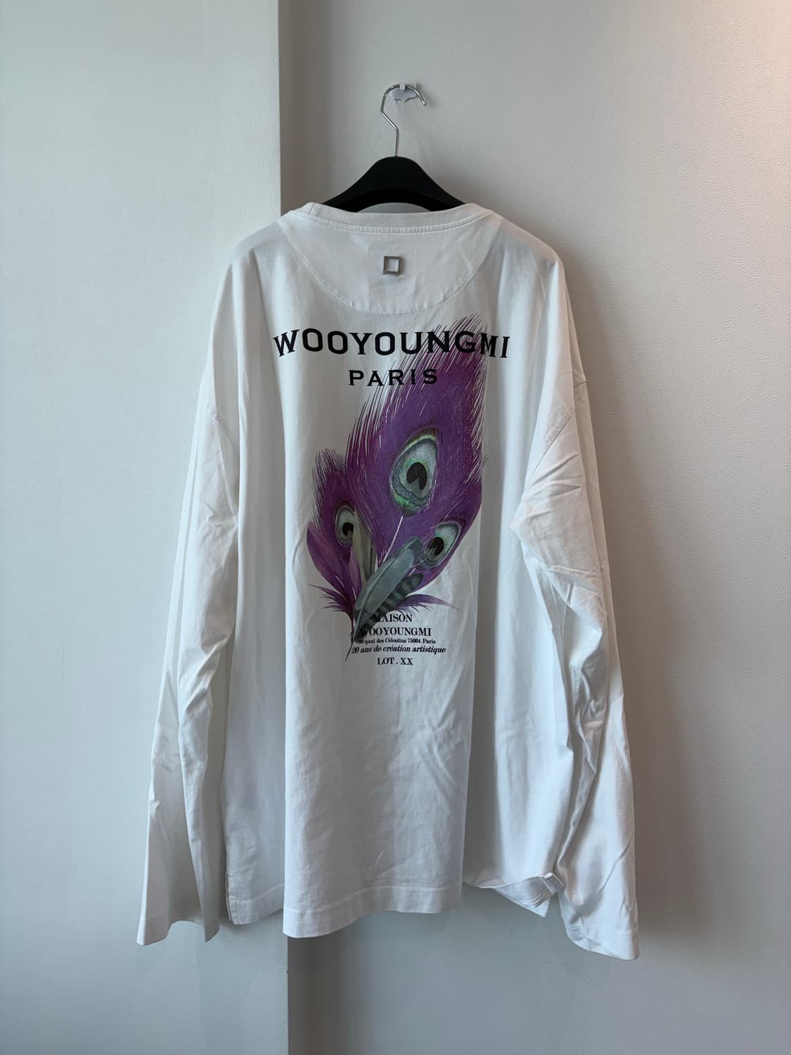 [52] 우영미 깃털 롱슬리브 화이트 상품이미지1