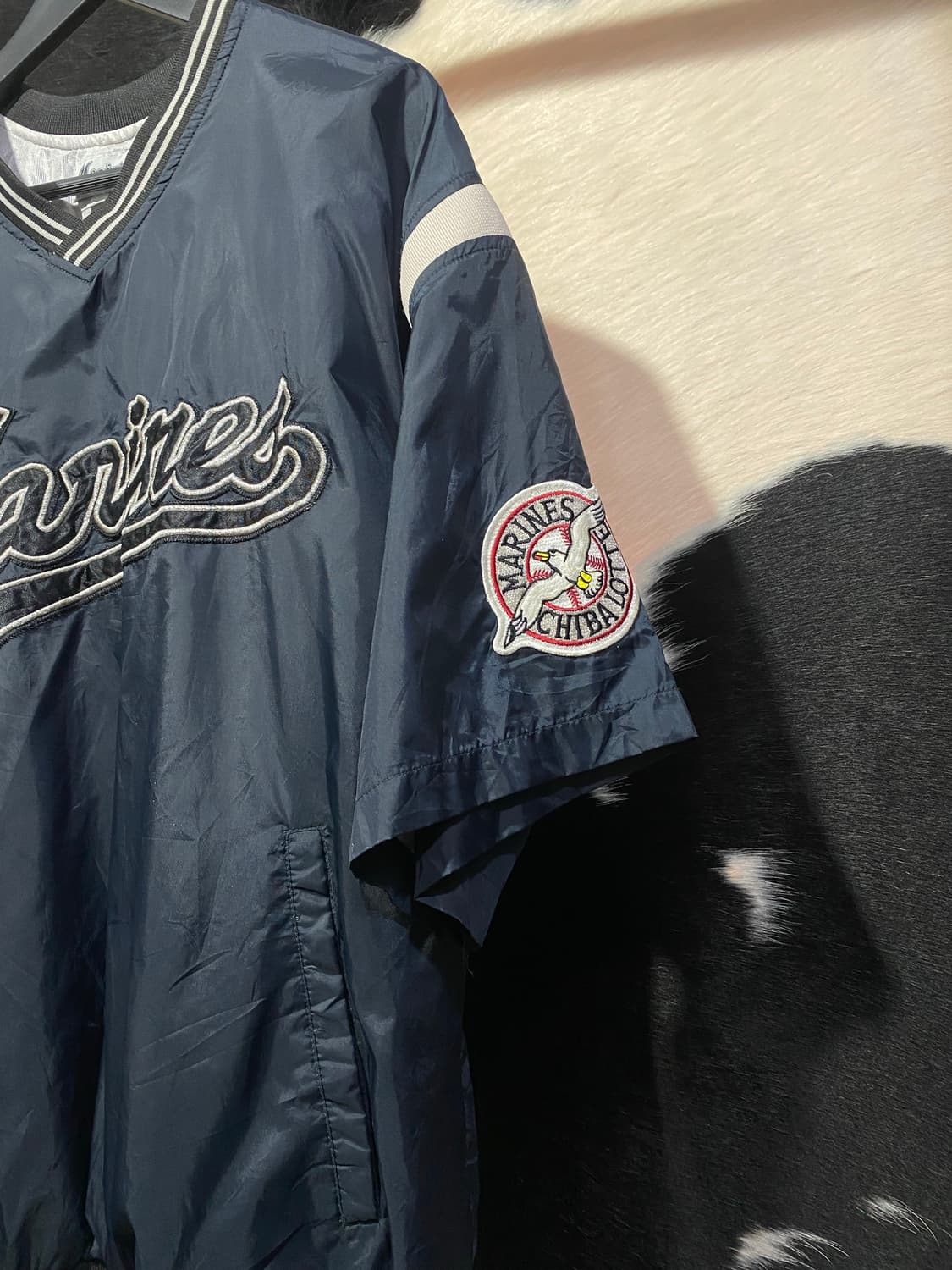 NPB Marines 올드스쿨 로고 자수 반팔 웜업 상품이미지3