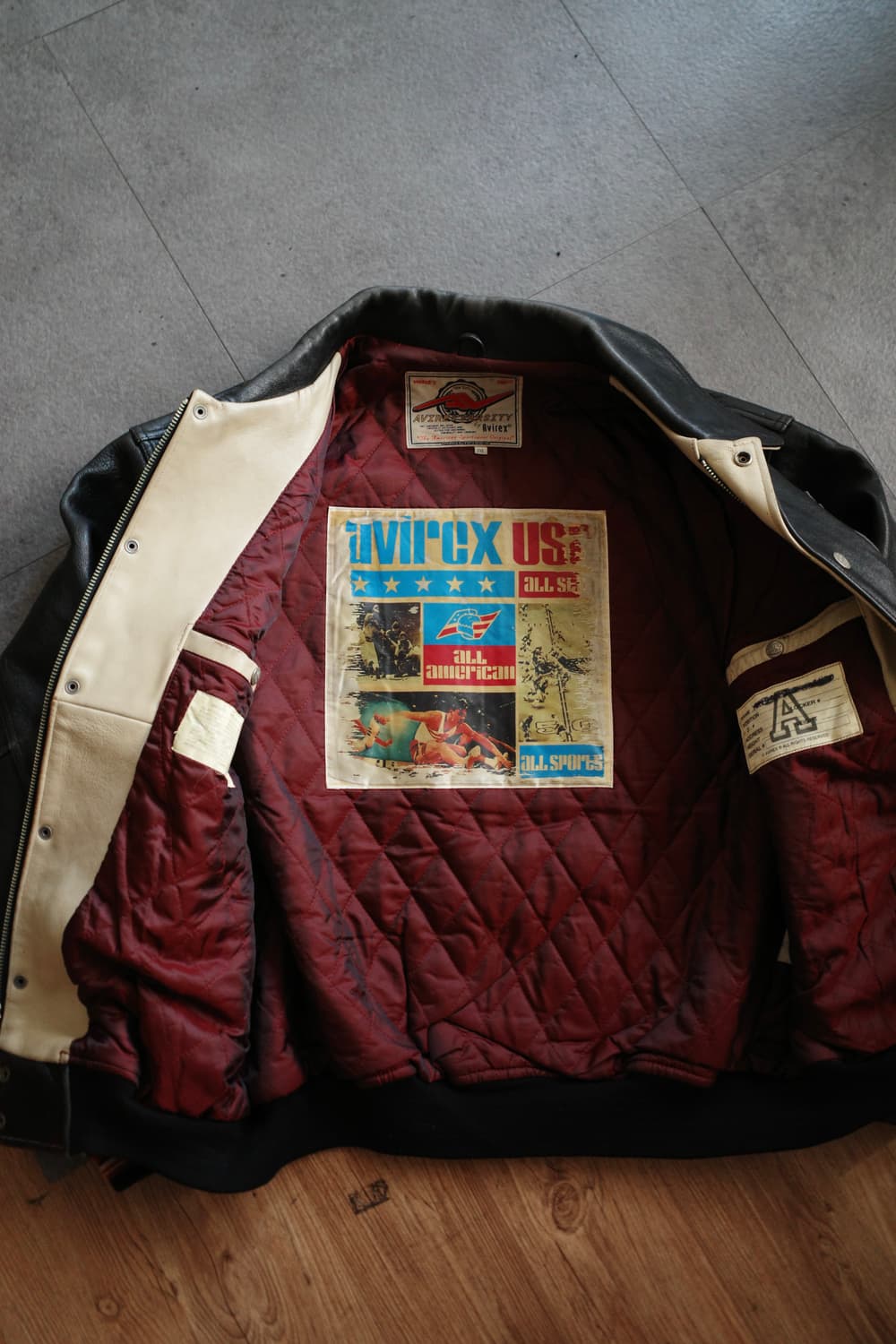 아비렉스 레더 바시티 자켓 상품이미지9