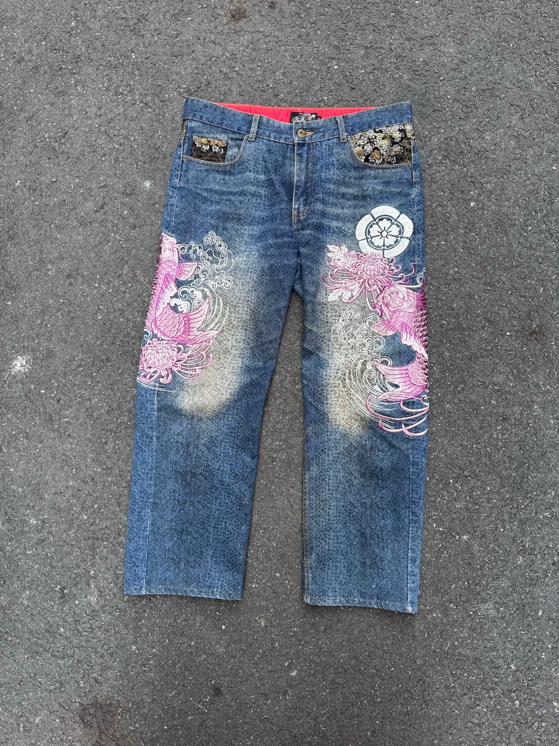 BUKKIR ABOU 오리엔탈 스네이크스킨 코이 데님팬츠  상품이미지1