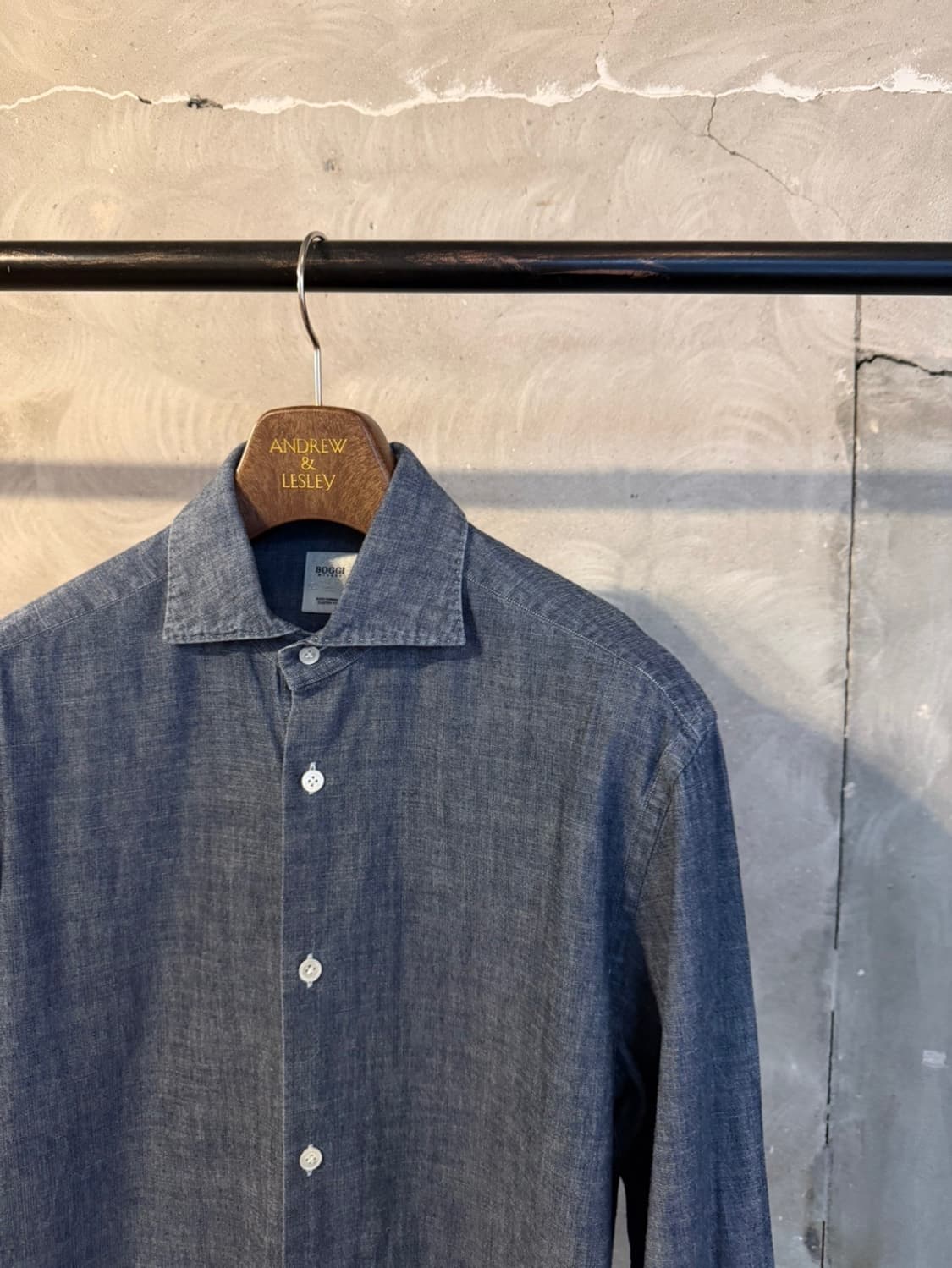 BOGGI 보기 샴브레이 셔츠 100 상품이미지3