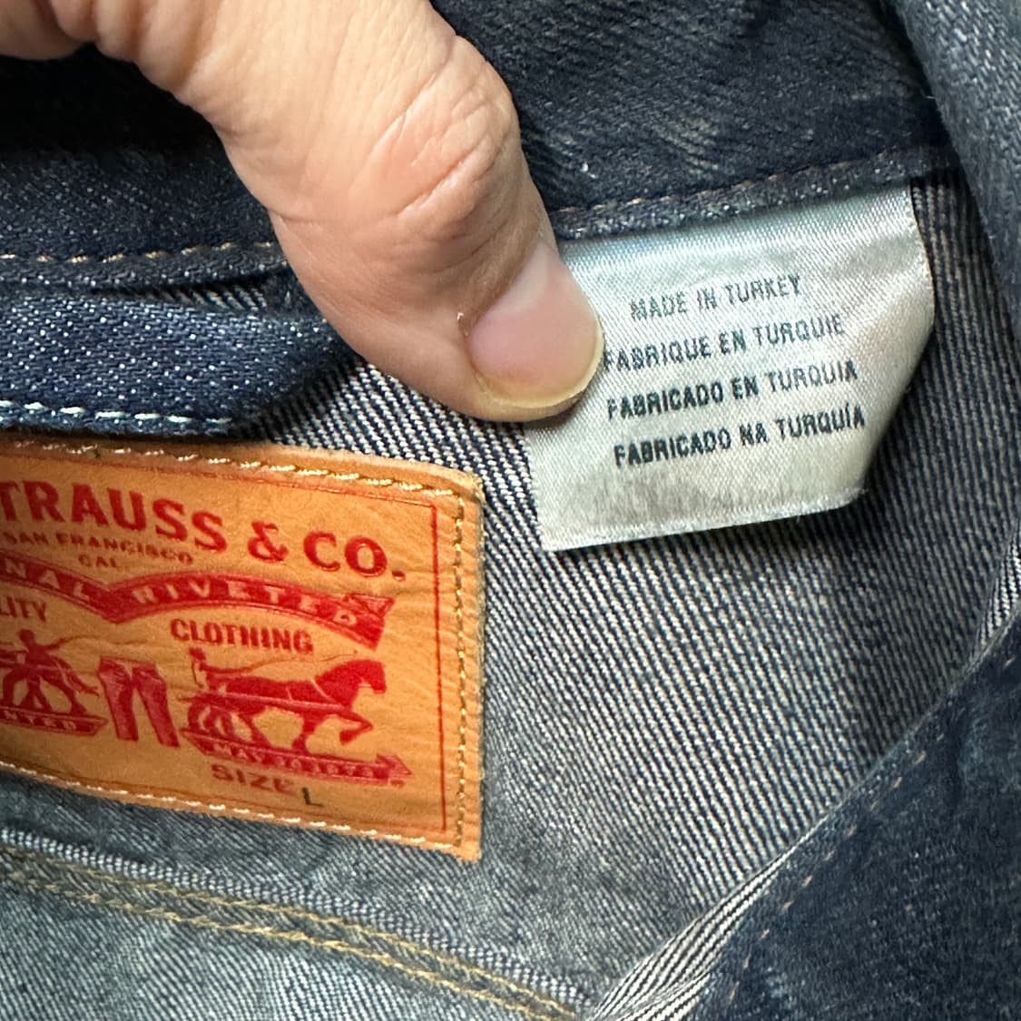 리바이스 빈티지워싱 데님 자켓 L 상품이미지4