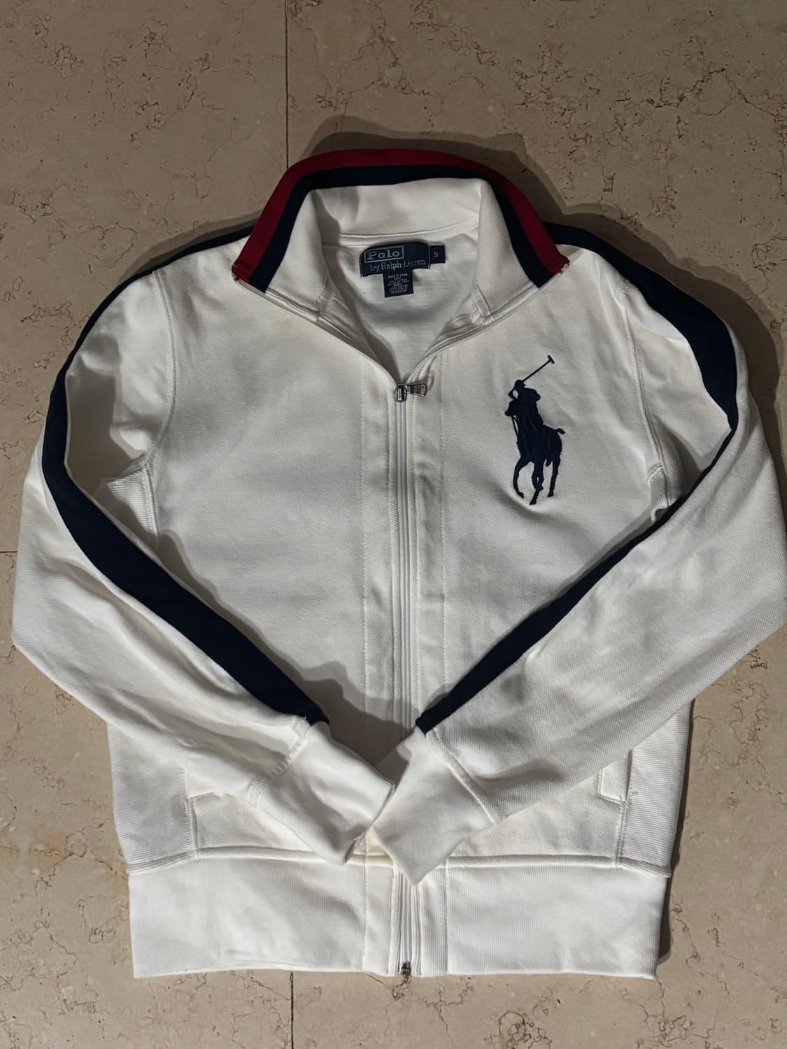 폴로 랄프로렌 빅포니 화이트 집업🐑 상품이미지2