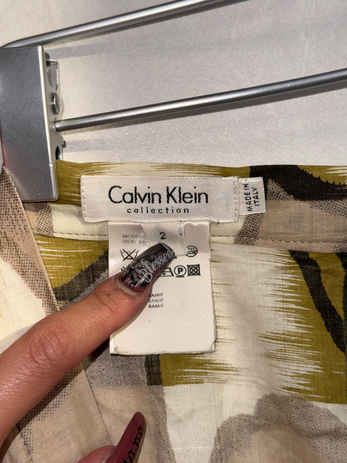Calvin Klein flower linen wrap skirt 상품이미지5