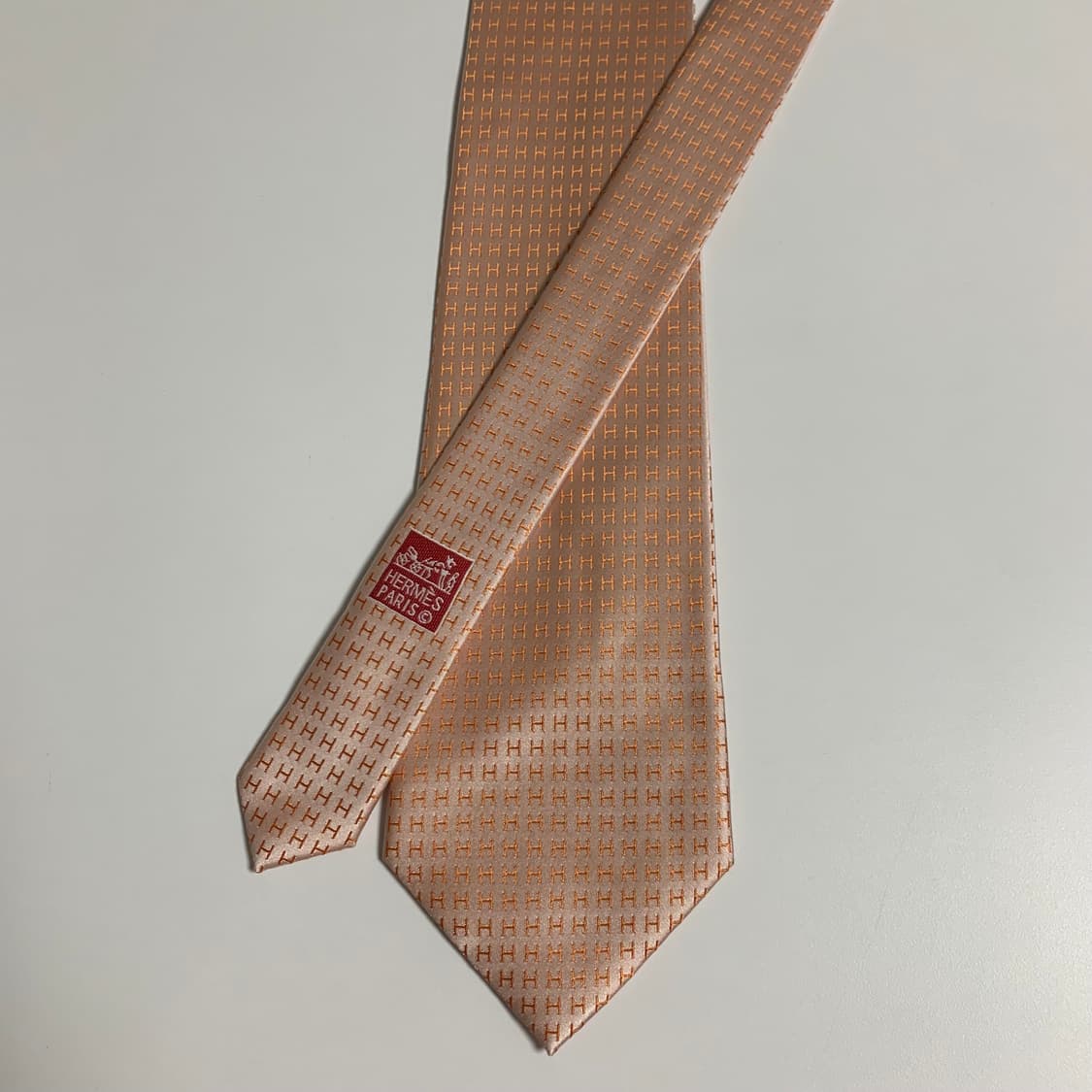 에르메스 H로고플레이 모노그램 프랑스 100실크 명품넥타이 최상급 상품이미지3