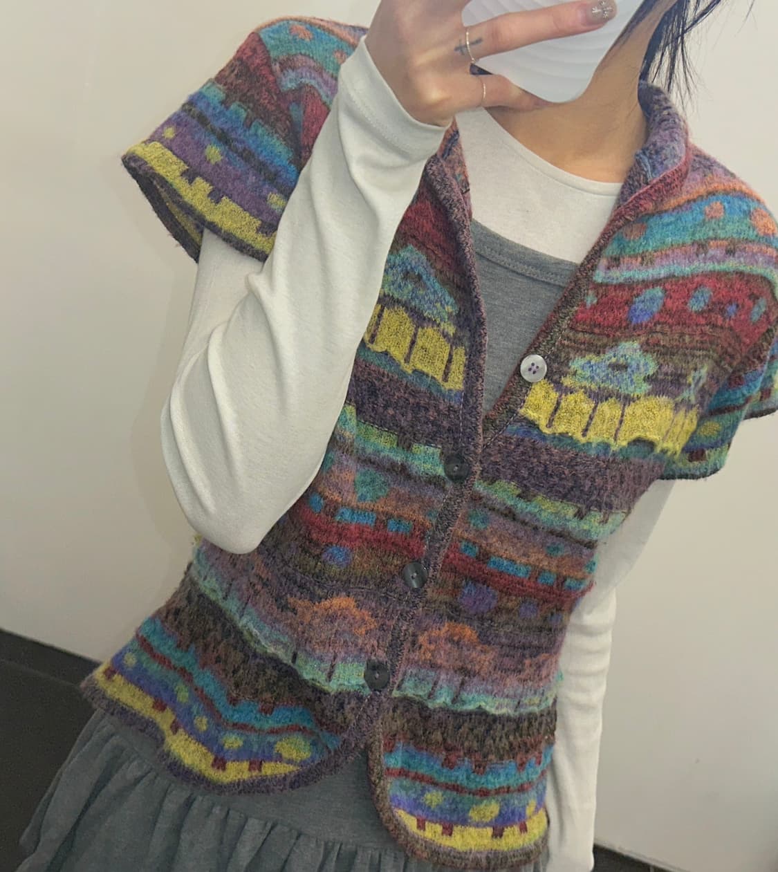 japen) vintage 케이블 가디건 모리 일본 가디건 상품이미지1