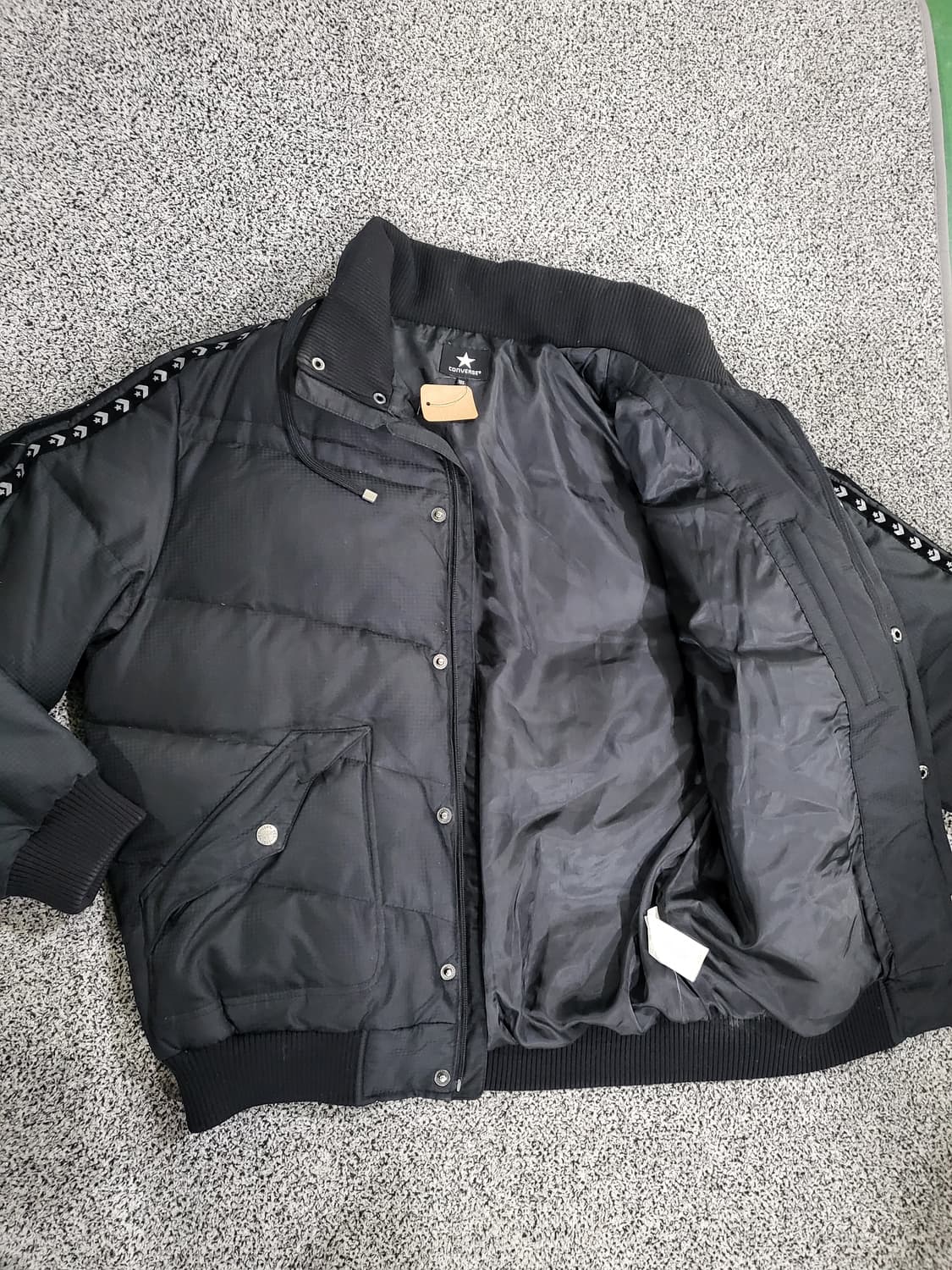 컨버스 올스타 블랙 오리털 패딩 점퍼 상품이미지8