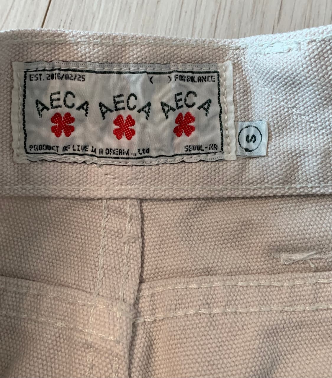 에이카화이트 더블니 데님팬츠 상품이미지4