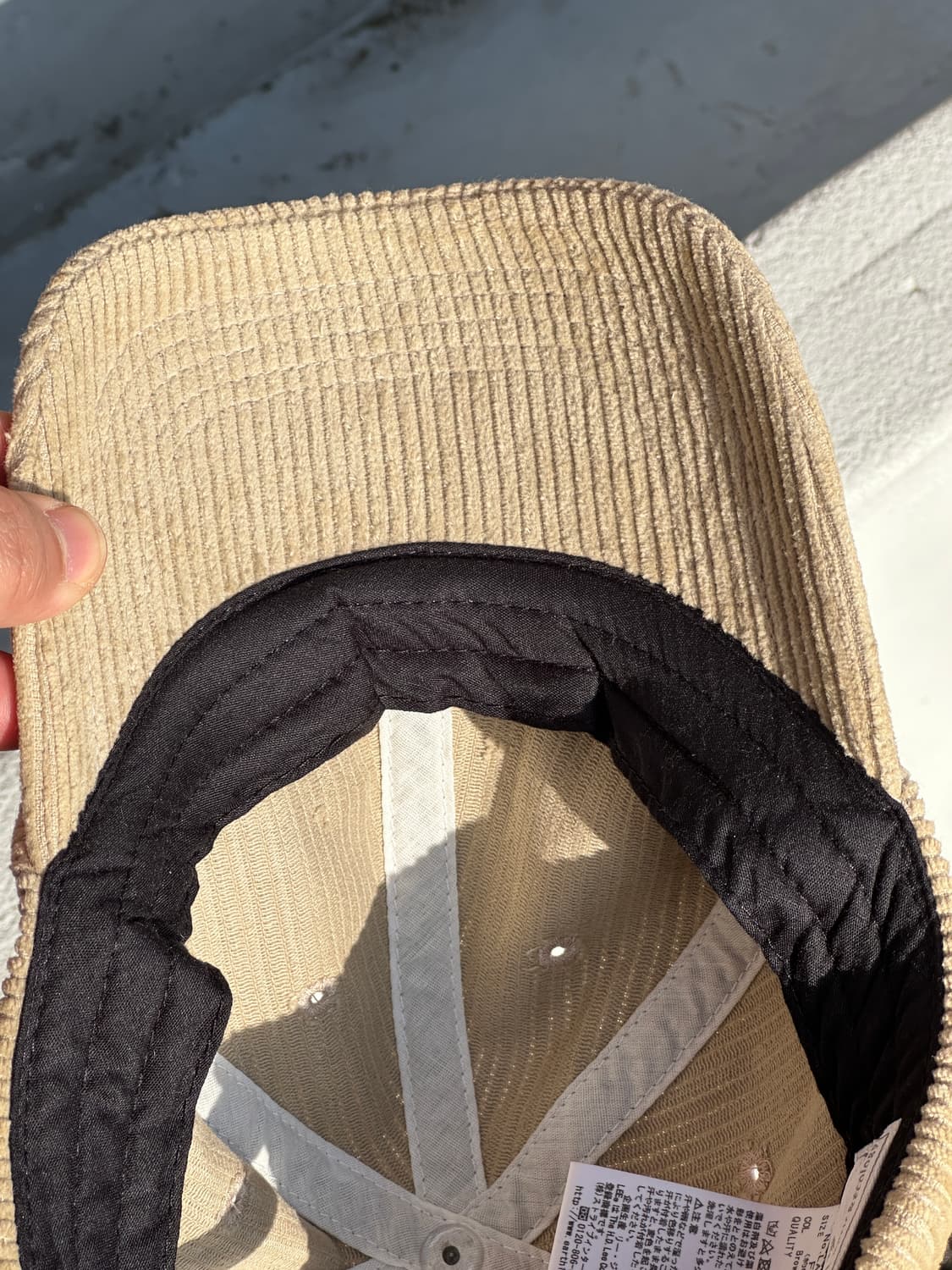 [M-L] Lee 리 베이지 코듀로이 볼캡 모자 상품이미지5