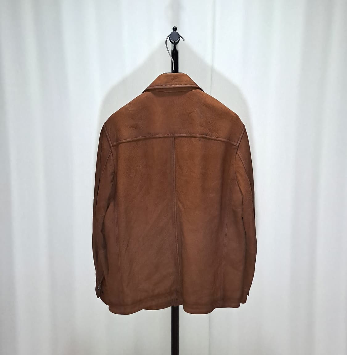 (택포) DKNY 25FW 누벅 양가죽 카멜 자켓 M B631 상품이미지6