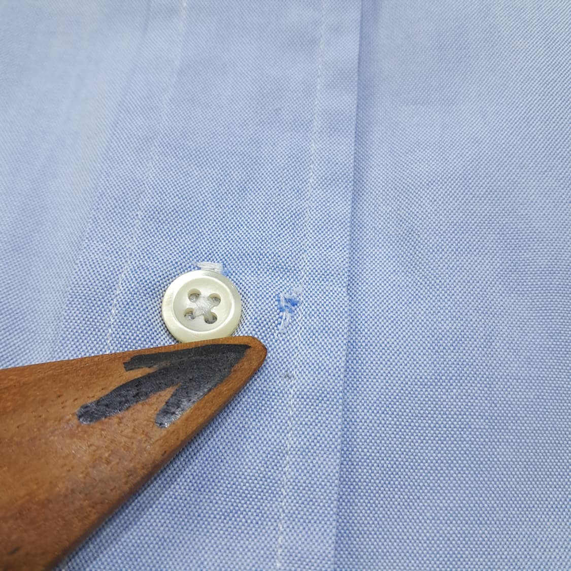 CL241 L 폴로 90s 말레이시아판 옥스포드 라이트블루 셔츠 남방 상품이미지7