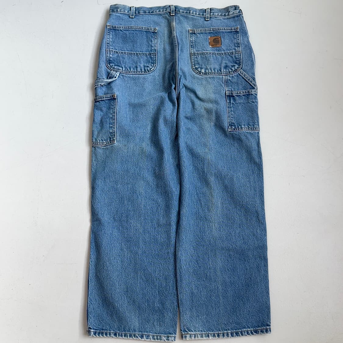 칼하트 OG 가죽패치 카펜터 워크 와이드 데님팬츠 상품이미지3