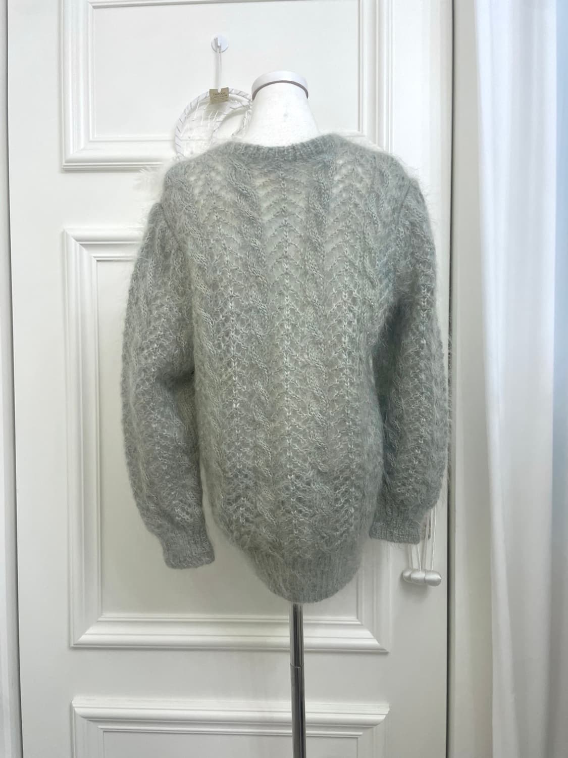 graish mint hairy twist loose cardigan 상품이미지3