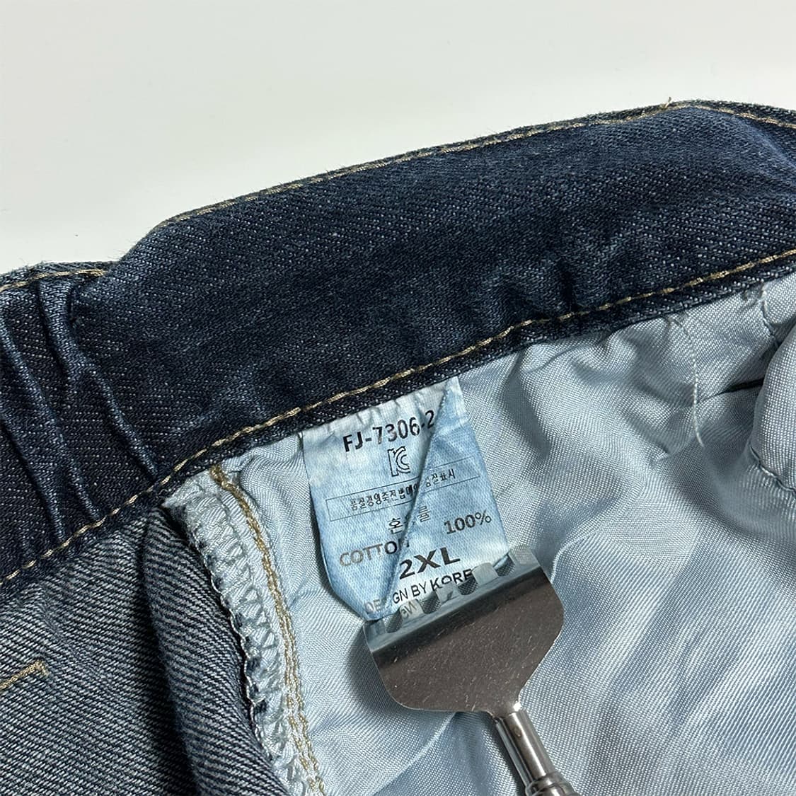 투턱 인디고 와이드 데님 카고 팬츠 상품이미지3