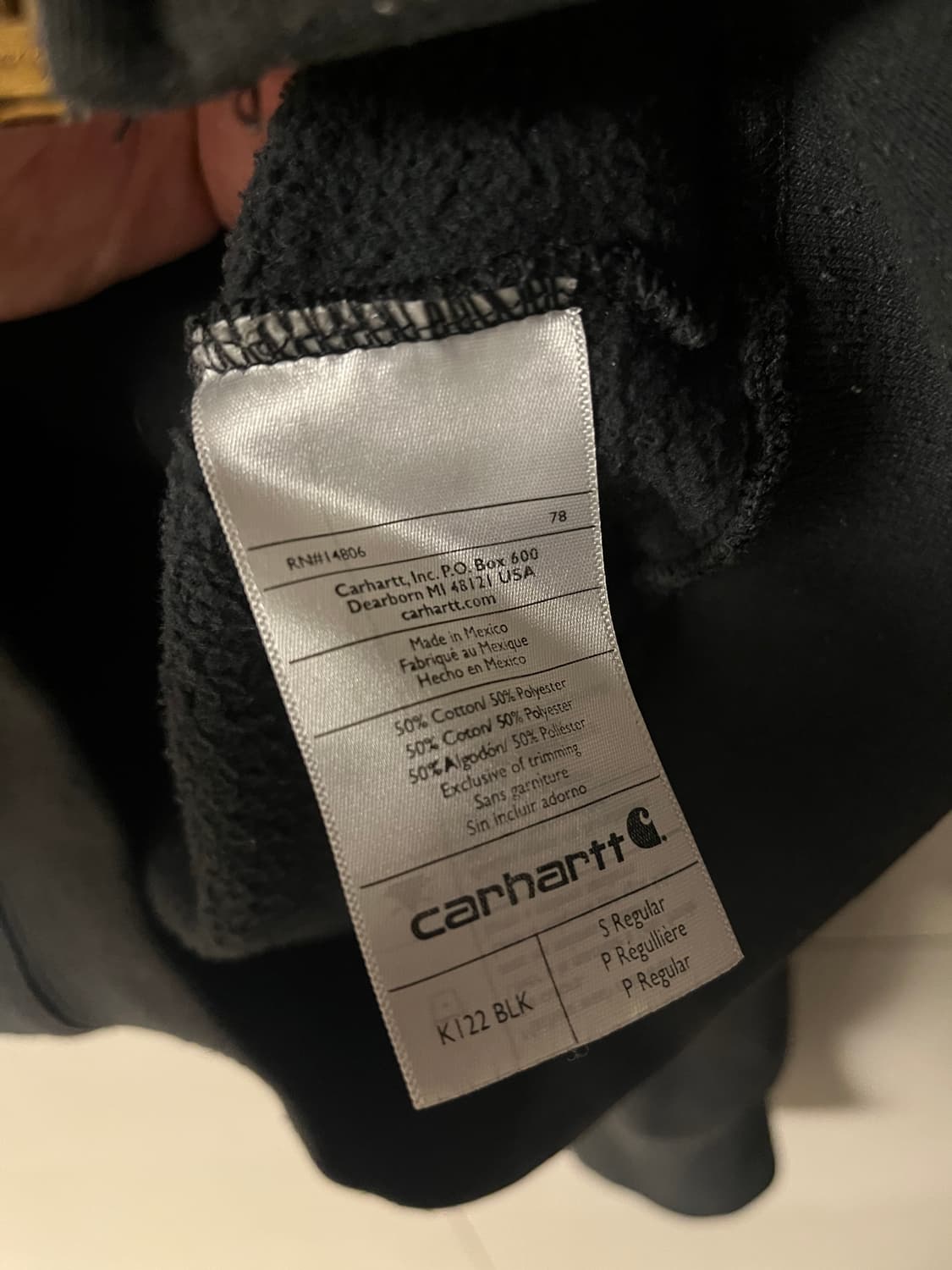 칼하트 오리지널핏 후드집업 블랙 [S] 상품이미지6