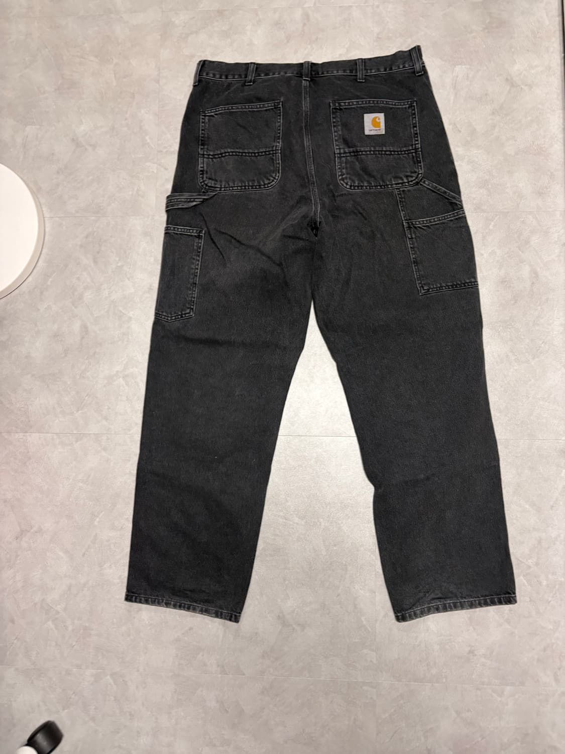 칼하트 wip 더블니 스톤워시드 블랙 36x34 상품이미지2