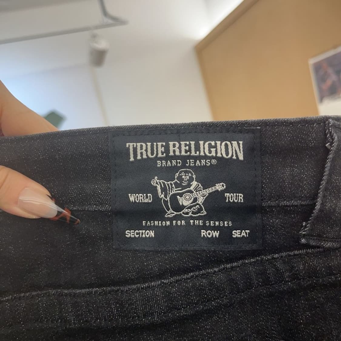 트루릴리전 빈티지 모던락시크 흑청 데님팬츠 32인치 C08422 상품이미지5