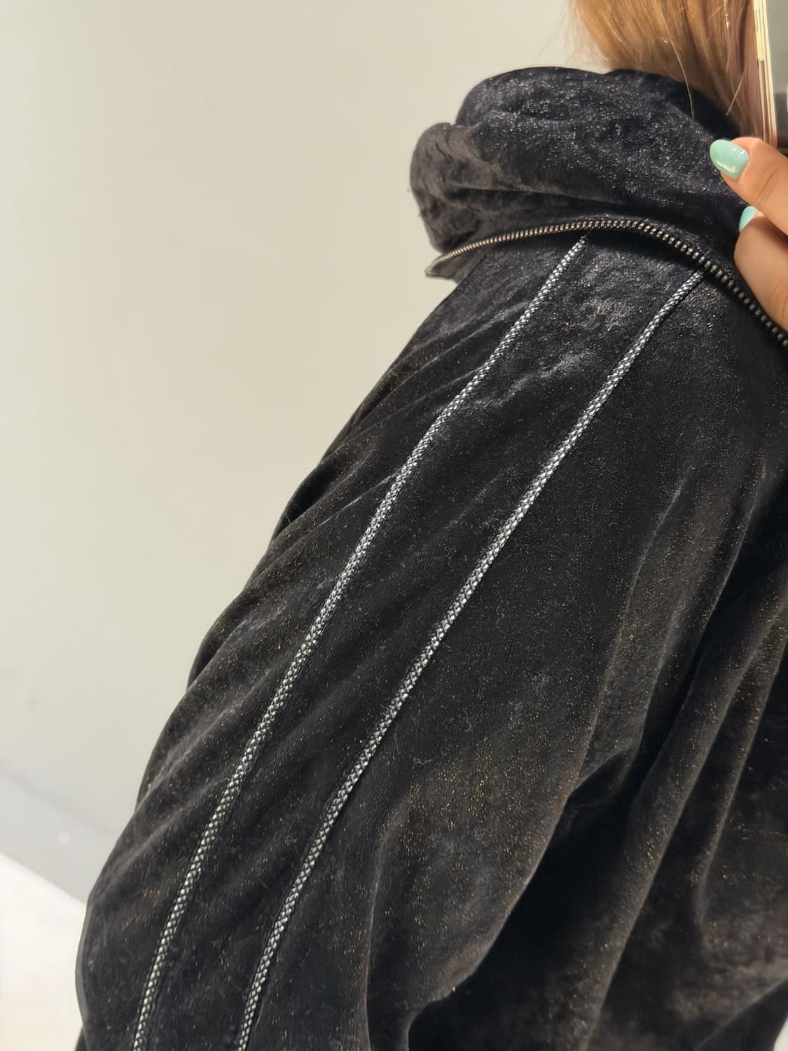 Algonquins printing velvet hood zip-up 상품이미지6