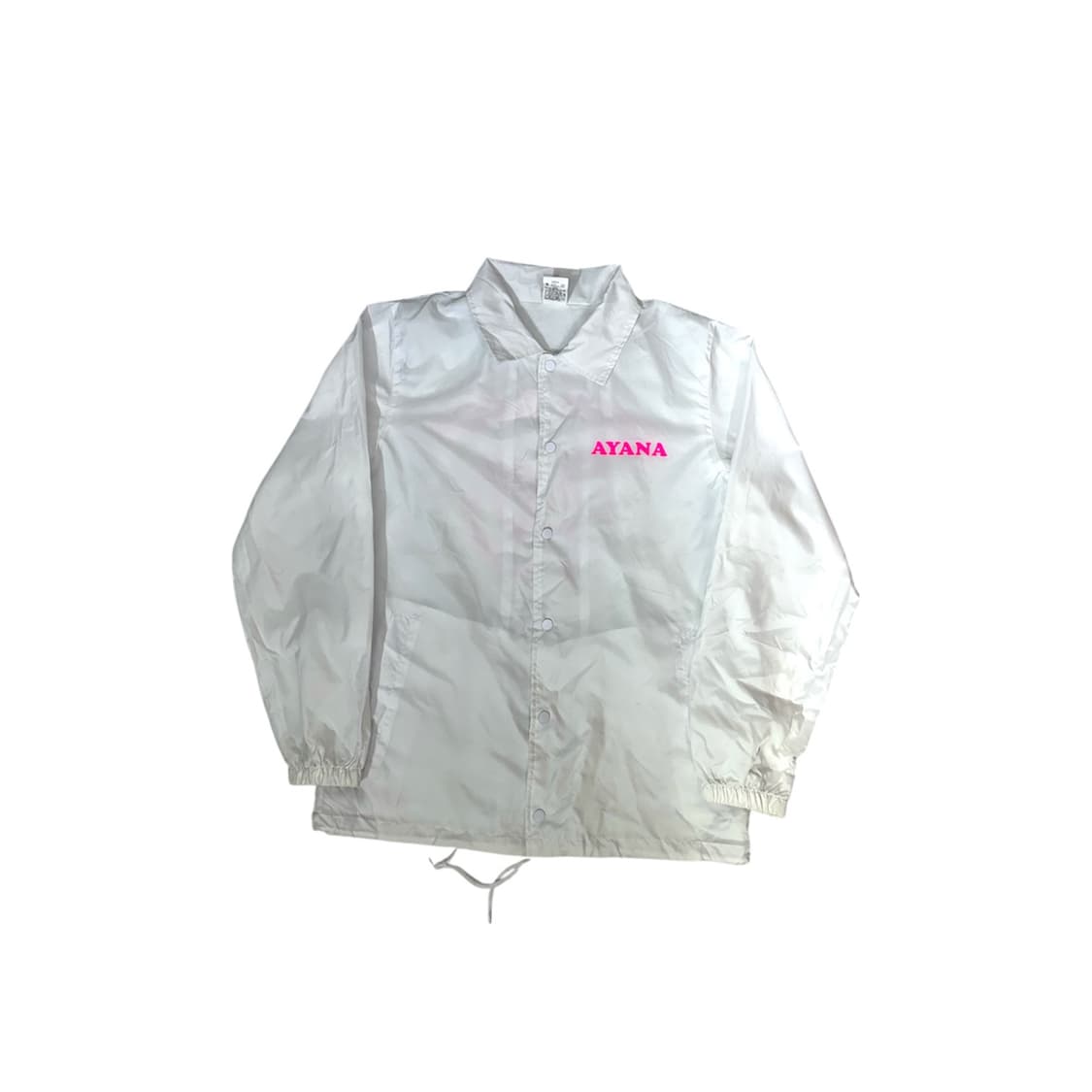 일본 빈티지 화이트 핑크 프린팅 바람막이 자켓 S 상품이미지5