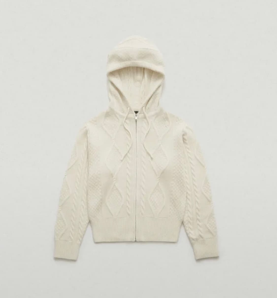 더바넷 boen cable knit zip-up hoodie 상품이미지1