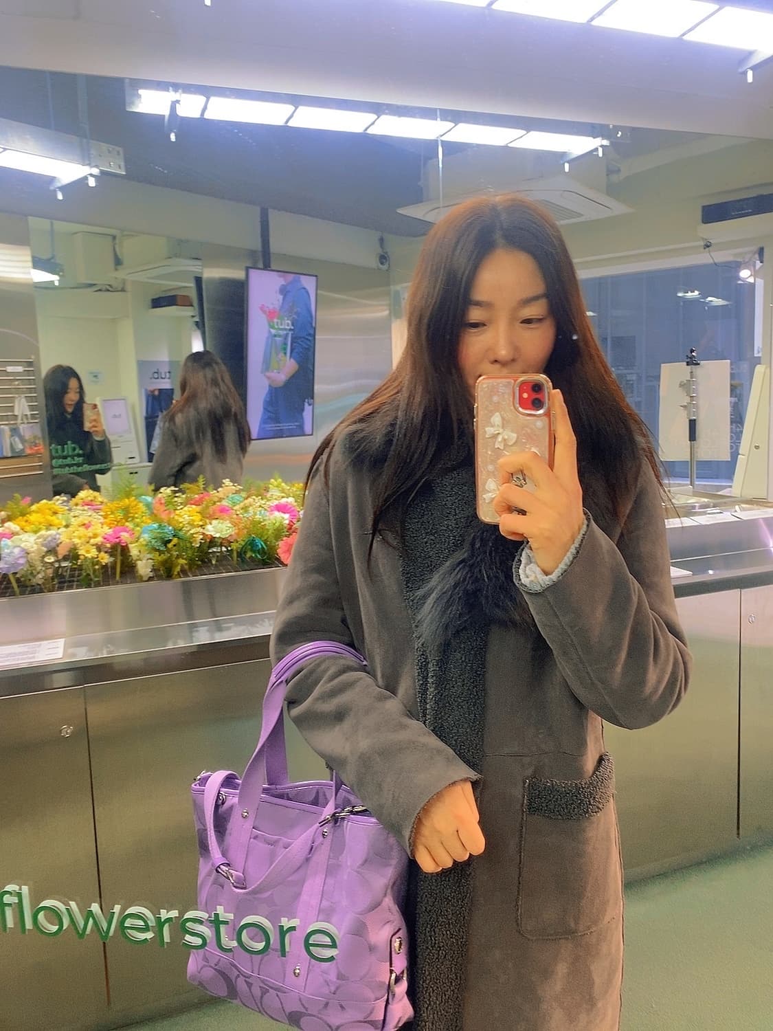 코치 라벤더색상 중대형백  상품이미지9