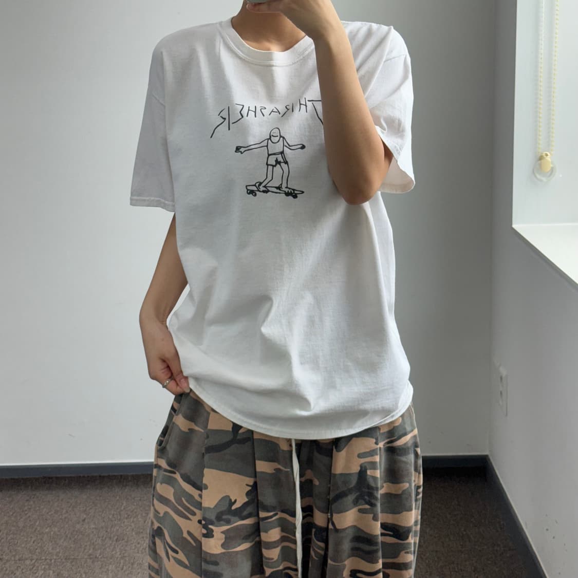 Thrasher 트레셔 그래픽 화이트 반팔 상품이미지2