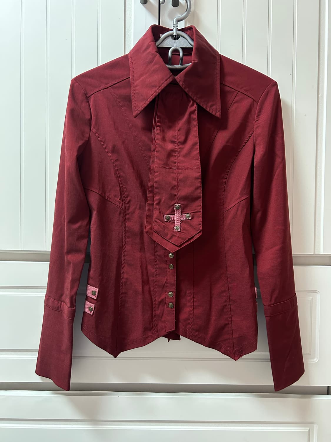 오즈온 타이 버건디 셔츠 상품이미지1