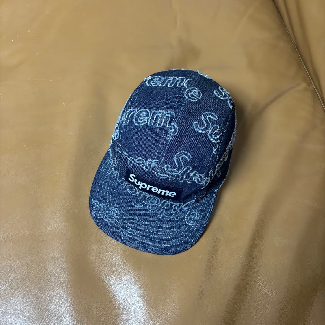 슈프림 캠프캡 모자 박스로고 데님 상품이미지5