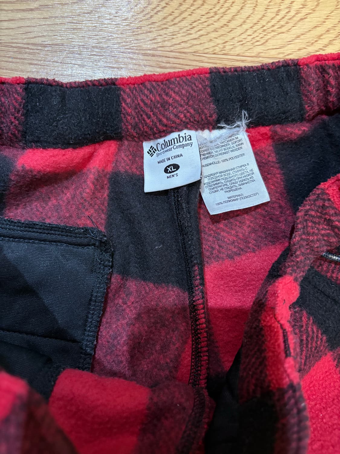 컬럼비아 VTG 레드타탄 체크 플리스 팬츠 32~34 상품이미지5