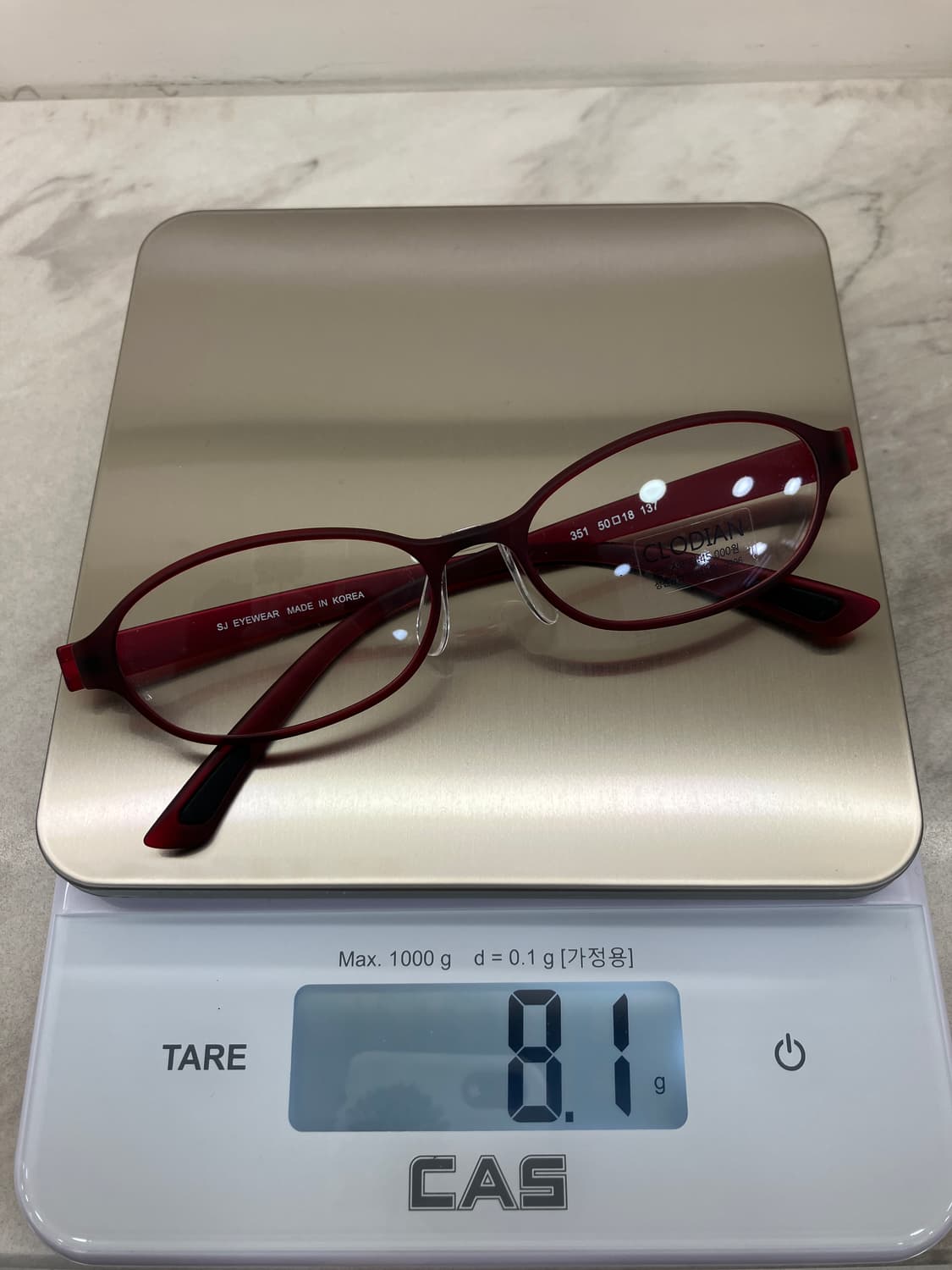 B82 CLOD 경량 레드 와인 오벌 슬림 뿔테 안경351 상품이미지8