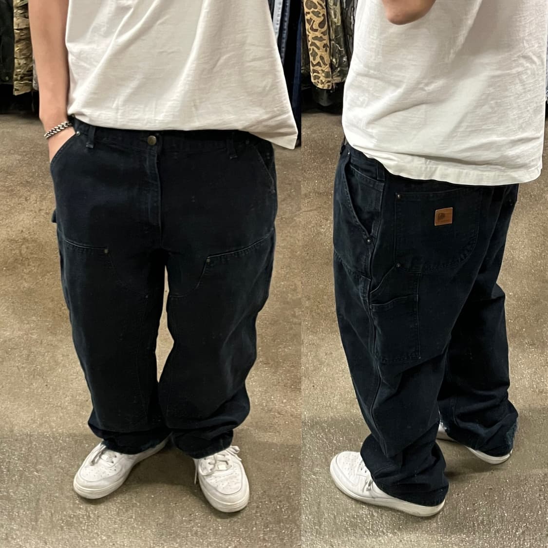 Carhartt 블랙 더블니 팬츠 (37“) 상품이미지1