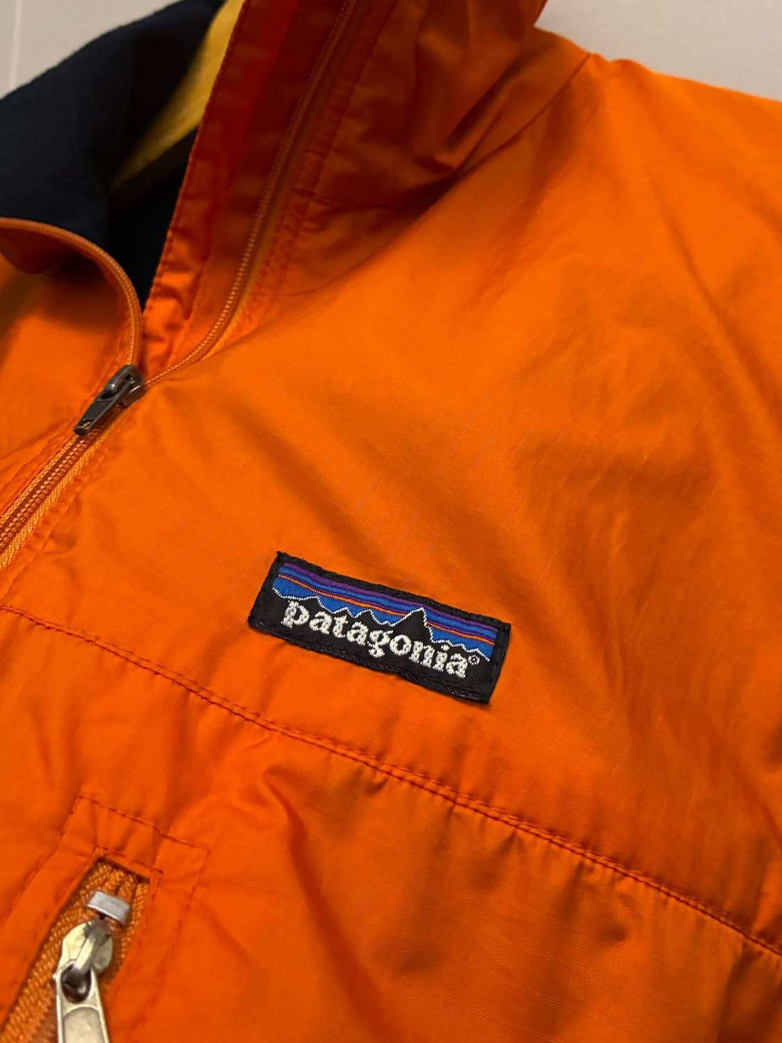 (M/100)파타고니아 나일론 립스탑 경량 바람막이 자켓 오렌지 상품이미지4