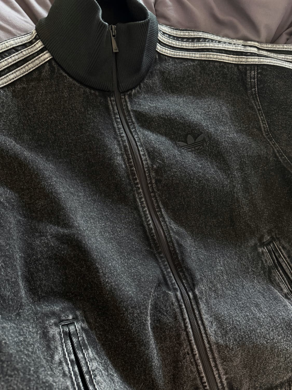 아디다스 아디컬러 데님 파이어버드 트랙탑 트루 블랙 데님 상품이미지3